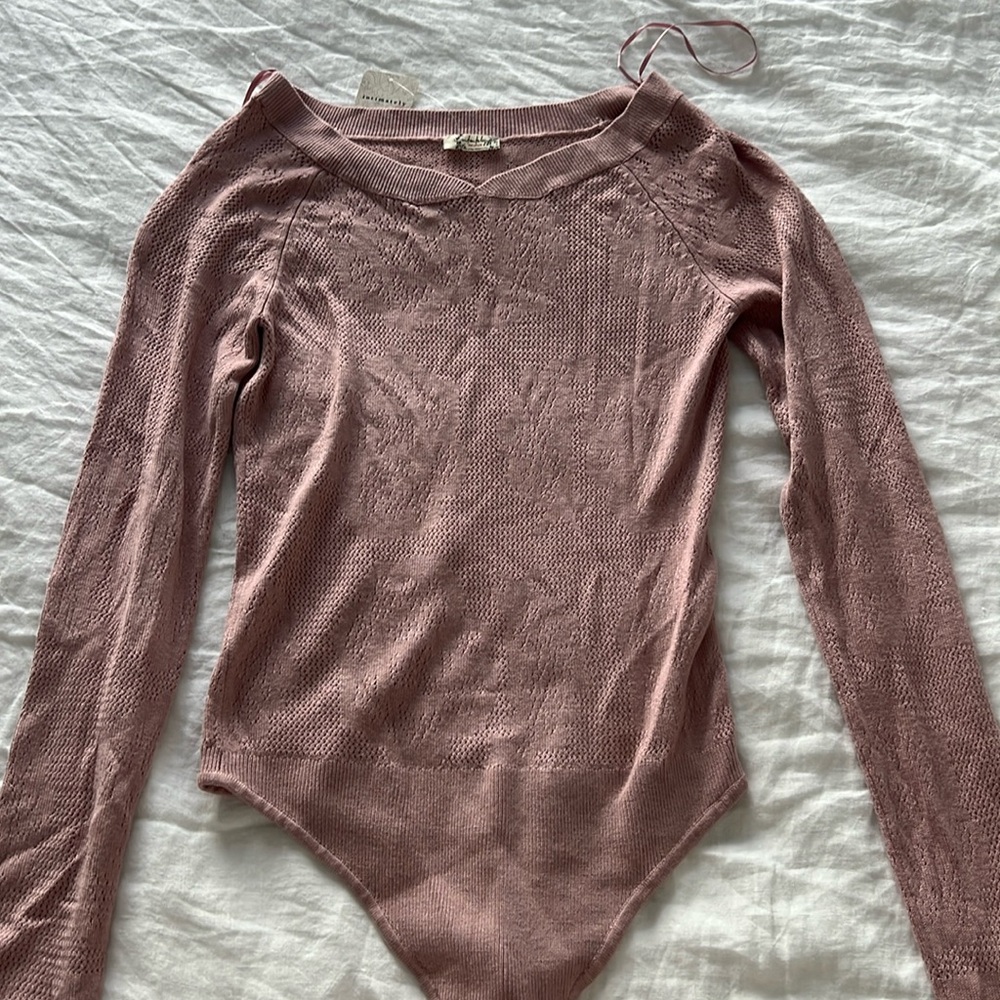 Free People Sweater Bodysuit Size M